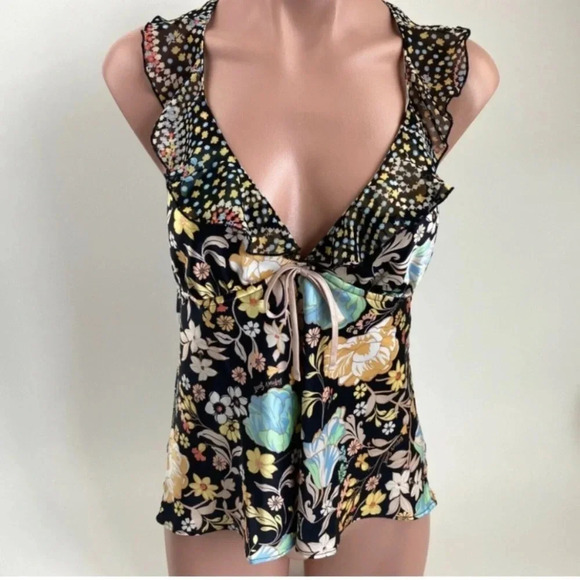 Victoria's Secret Other - Victoria secret racer  back lingerie, satin floral print. Size xs